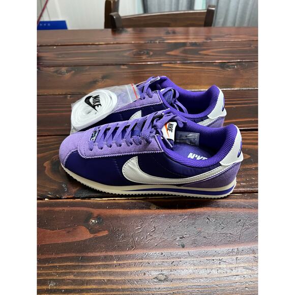 Nike Cortez Purple White DZ2795-500 Women’s Size 9.5 Retro Classic Shoes - Picture 5 of 14